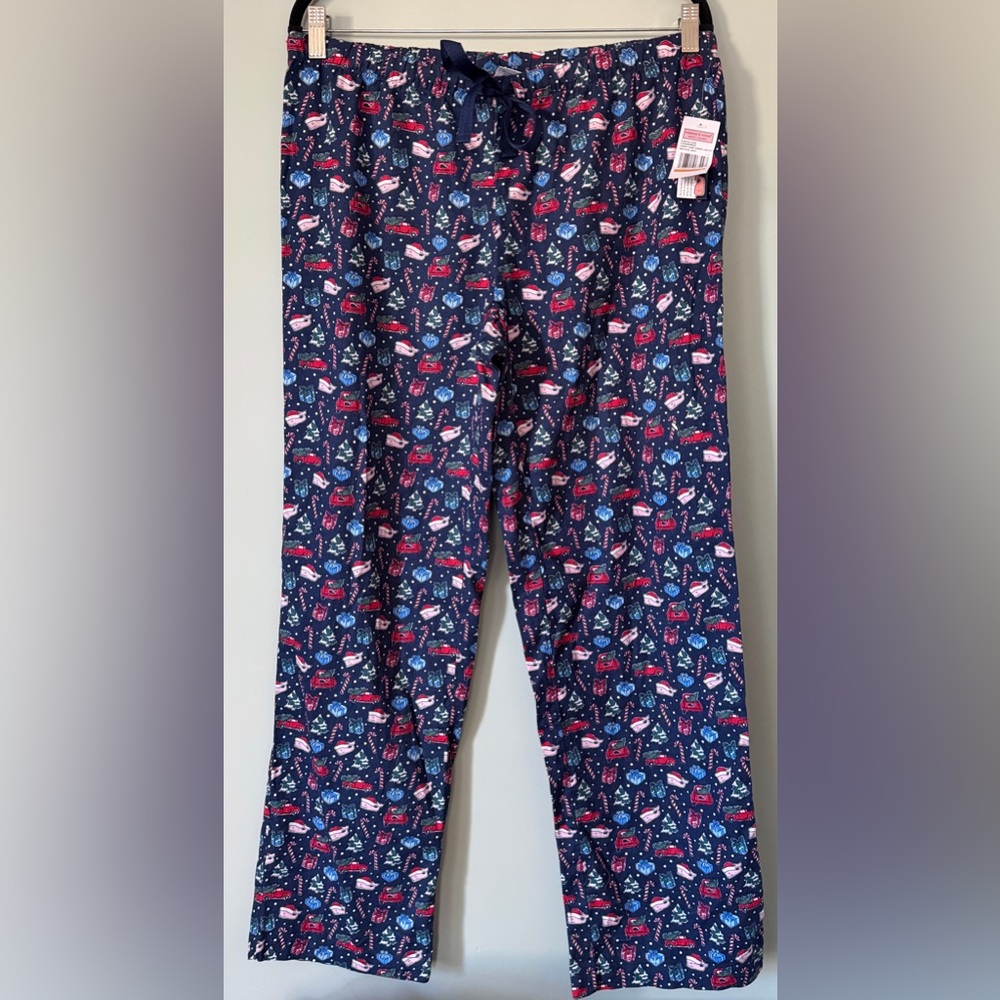 Vineyard Vines Candy Cane Forest Cotton Flannel Pajama Pants Christmas Small NWT